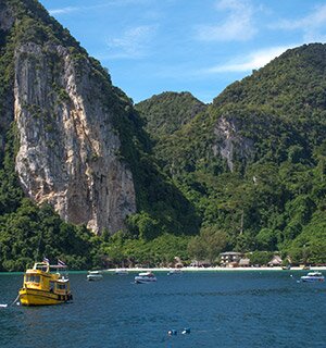 Tonsai Bay at Phi Phi Don, Krabi, Thailand